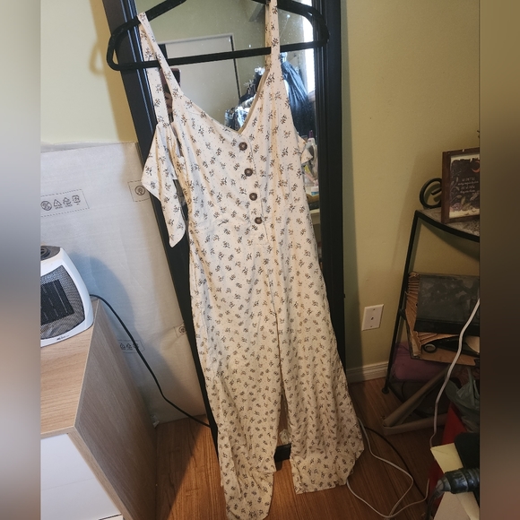 Sienna Sky Floral Romper Pant with Tie Back - Picture 4 of 6